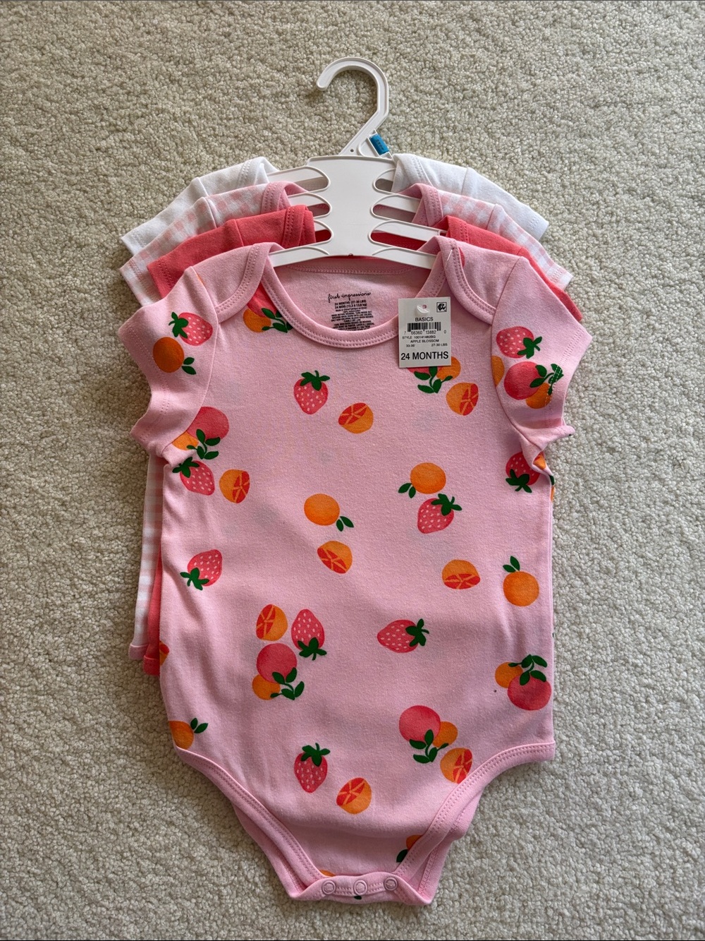 First Impressions 24 Month 4 Pack Short Sleeve Bodysuits